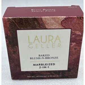 LAURA GELLER Baked Blush-N-Bronze Marbleized 2-N-1 Berry Bronze .30 oz New W/Box